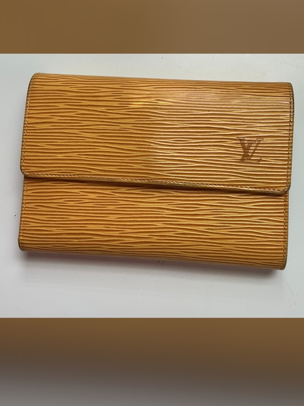 Louis Vuitton Epi Leather Compact Wallet in Mustard Tan